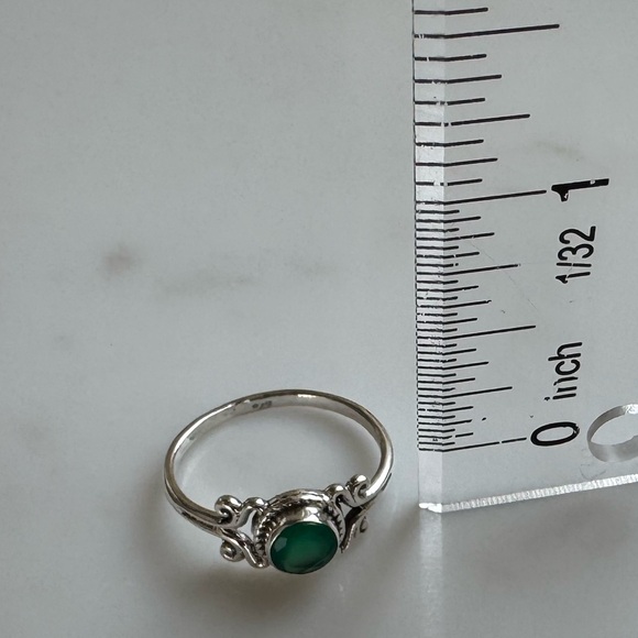 NWOT Sundance Pinecrest Ring, Green Onyx, Sterling Silver - Picture 6 of 7